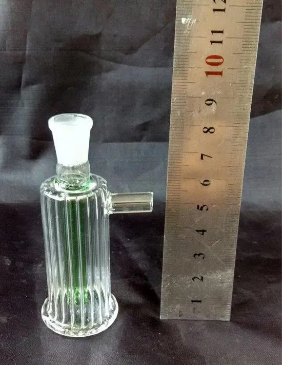 Gratis frakt grossister Nya polygonala kant mini glas vattenpipa / glas bong, hög 8 cm, färg slumpmässig leverans