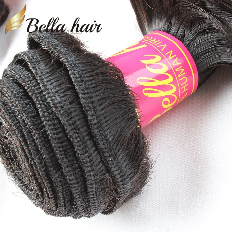 Remy Human Hair Bundles Deep Wave Obearbetade brasilianska europeiska malaysiska indiska peruanska hår weftförlängning fulländar Bellahair