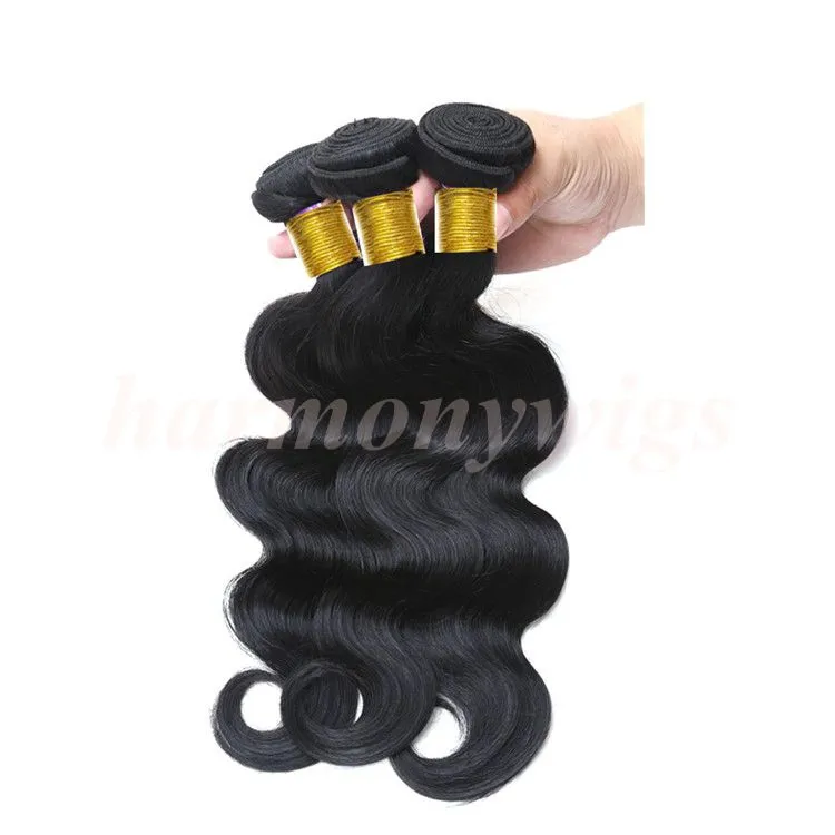 Mink Virgin Human Hair Extensions Brasilianska Hårbuntar Wefts Body Wave 8-34INCH Obehandlad Peruvian Indian Mongolian Bohemian Hair Weaves