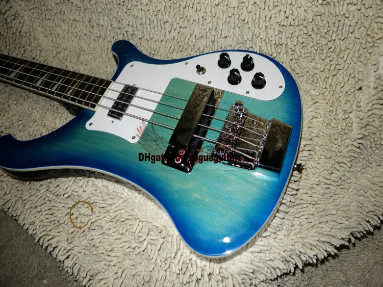 Blue 4 Strings Bass 4003 Electric Bass Guitars China Guitar Новое прибытие целого из Китая 1607968