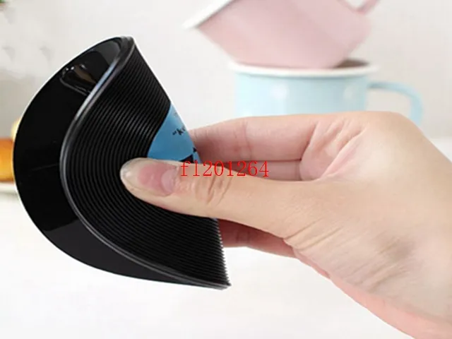 livraison gratuite rond CD disques forme antidérapant tasse sous-verres support tapis Silicone napperon tasse tapis mélange couleur