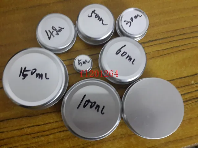 Newest 5g 5ml Empty Cosmetic Jar Lip Balm Container Pots Aluminum Tins