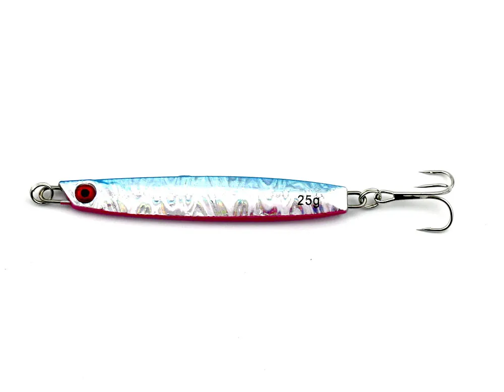 Hengjia Hurtownie 50 sztuk / partia Deep Sea Fishing Lure Lead Fish Jig 25g Luminous Brzuch Hard Bait Carp Pesca Fishing Sprzęt Darmowa Wysyłka