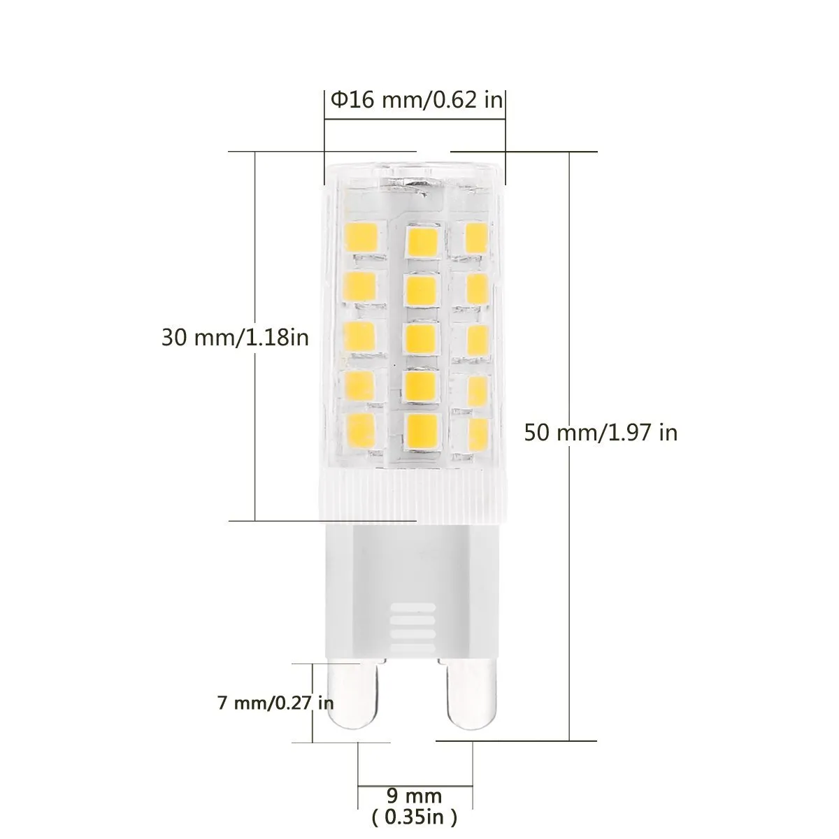 G9 LED Light Bulbs 5 Watt,Equivalent To 40 Watt Halogen Bulb, 120 Volt