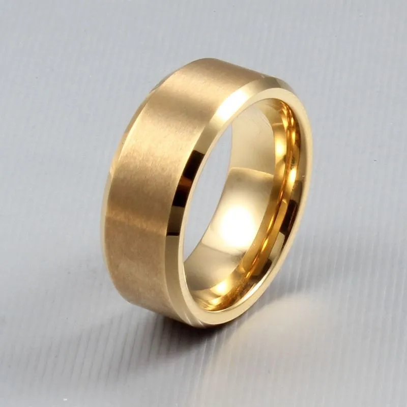 Nuevo envío gratis de calidad superior de tungsteno de tormogsten oro / negro / plateado hombres anillo clásico vestido de fiesta de boda joyería