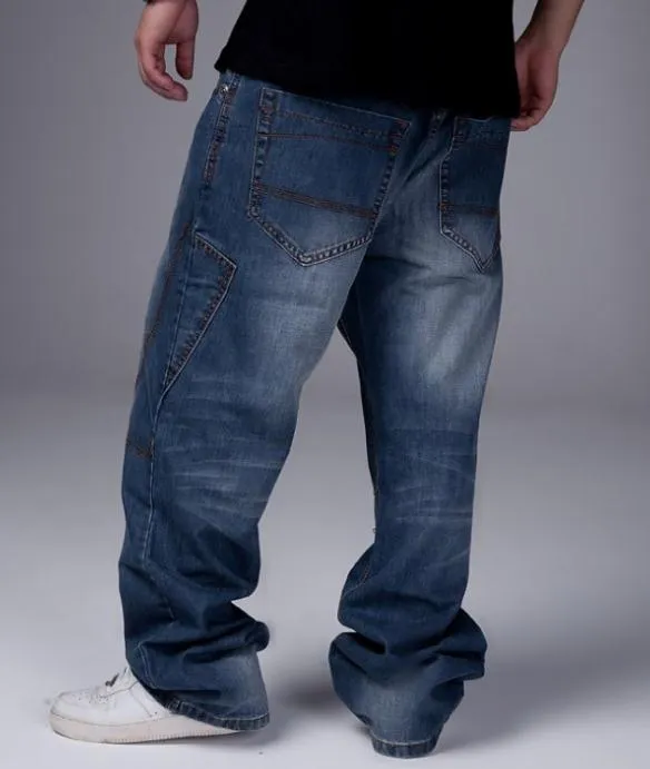 2015 Ny mode Populära Skateboard Långbyxor Baggy Jeans Mäns Hip Hop Fritidsbyxor Byxor Storlek 30-46 -072 #