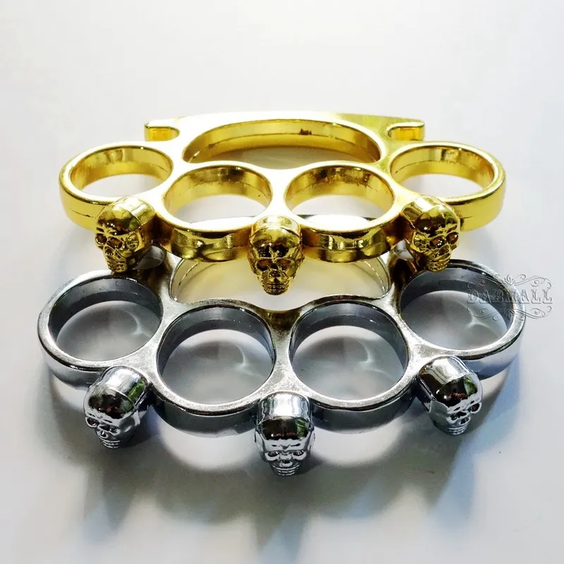 Wholesale Steel Knuckle Gold Silver Iron Knuckles Fist Fighting Equipment Outdoor Self Defense