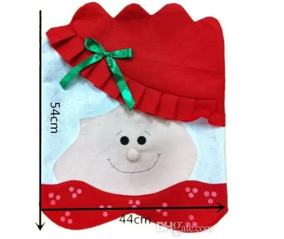 Święty Mikołaj Krzesło Okładki Boże Narodzenie Para Tkaniny Dekoracje Stołowe Dekoracje świąteczne Dekoracje Świąteczne Dekoracje Christmas Home Chrasy Decoration CT01