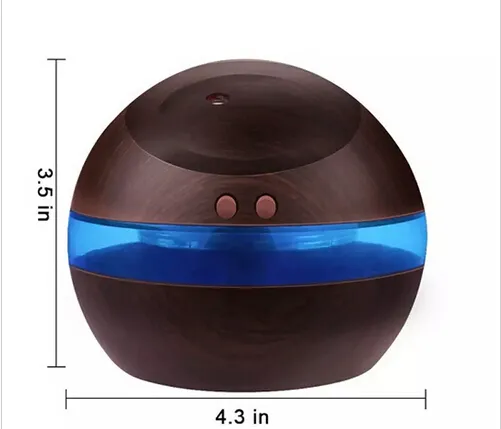 Ultradźwiękowy nawilżacz Aroma Dyfuzor Dyfuzor Mist Maker z LED Light 300ml USB Darmowa wysyłka