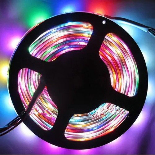 5M 5V 60LED / m00LEDS Programmerbar WS2812B RGB 5050 LED Strip Digital Individuellt adresserbar Magic Dream Color Vattentät IP67