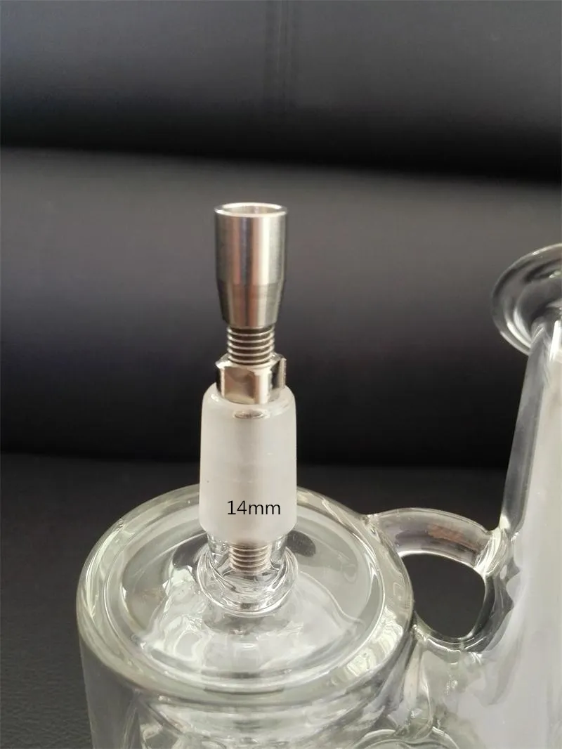14.4mm ANG18.8mm Titan Nail Rökning Metallrör Klicka på n Vape för vattenrör rökelse Globe DAB Oil Rig