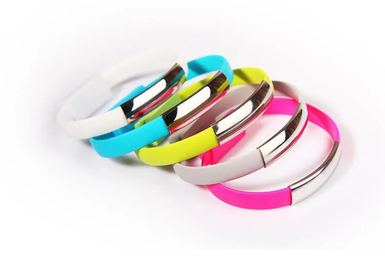 New style Portable wrist Bracelet sync charging Micro USB Data charger Cable For samsung S4 note 4 htc one DHL free