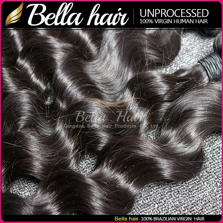 lot vierge cheveux malaisia lâche vague profonde ondulés extensions de cheveux Double trame noire naturel 834pouces livraison gratuite1305002