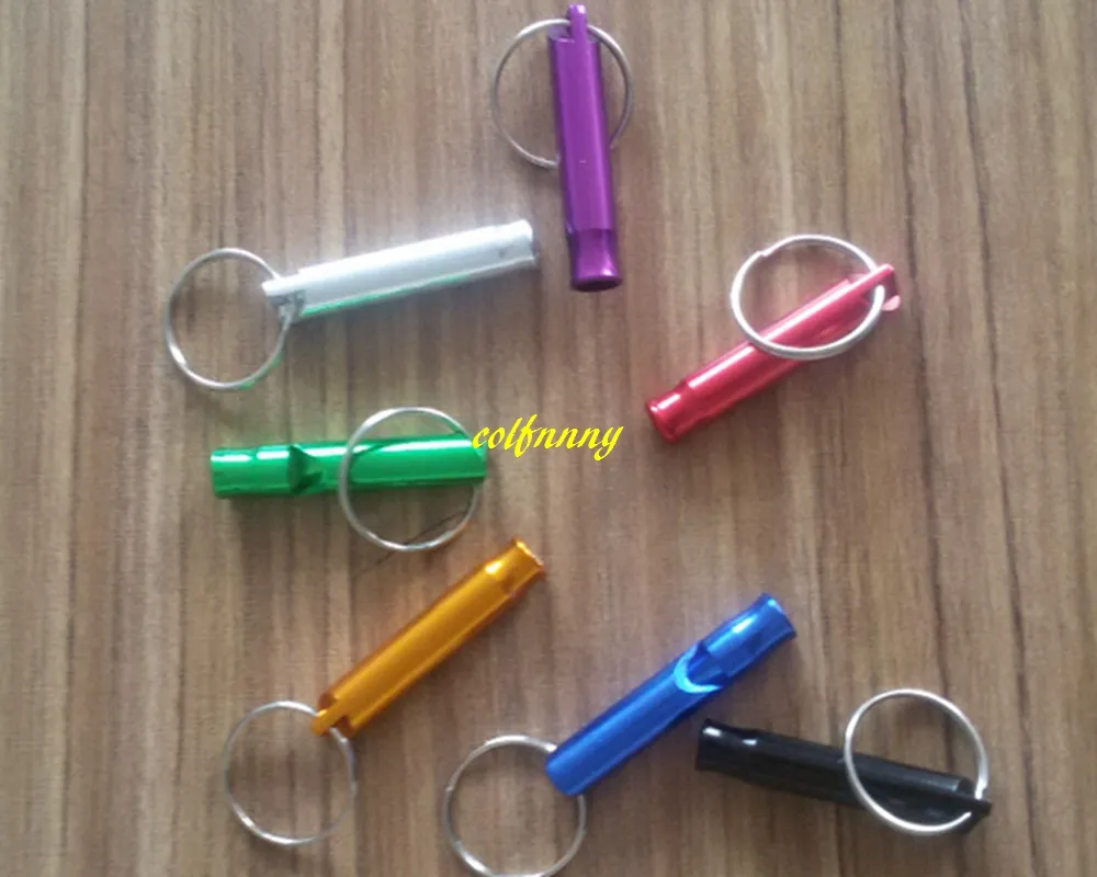 47mm & 62mm Aluminum Pet Dog Whistle Keychain Pet Training keyring Whistle Outdoor survival