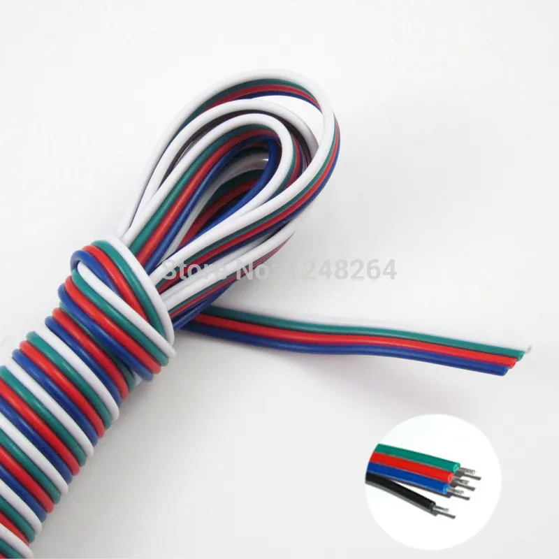 Sell like hot cakes 4pin RGB cable Extension cable use LED Wire Cable For RGB Strip 5050/3528 RGB led strip connector cable