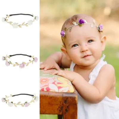 CÉLLOT 5 Pcs Baby Flower Headbands Baby Girls Nylon Headbands Soft Hairbands Hair - Foto 12