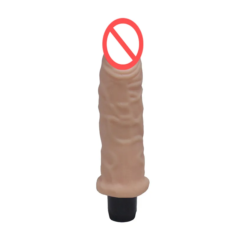 Dildo vuxna produkter 8 tums kött penis realistisk multispeed vibrerande dildosex leksaker för kvinnor