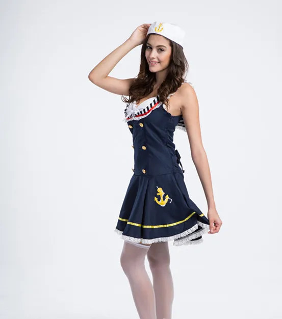 Avrupa Ve Amerikan Bayanlar Fantezi Denizciler Kostüm Donanma Cosplay Kostüm Üniformaları Günaha Donanma Sailor Elbise Seksi Hizmet Giyim