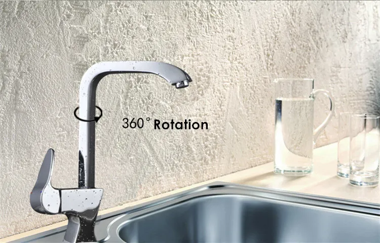 2015 New Arrival High Quality Lead Free Water saving Brass Chrome Single Handle Kitchen Faucet Mixer Tap