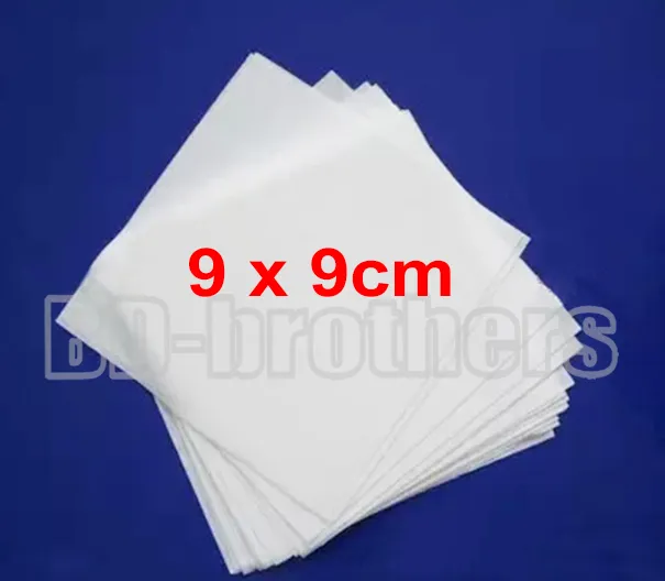 200 sztuk / torby 9 x 9 cm wycieraczki czyszczące Cleaning Cloth Wipes Papier Wzornik Wlewki