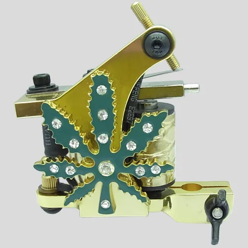 2PCS Diamond Golden Crystal Tattoo Machine Random Style (Color)