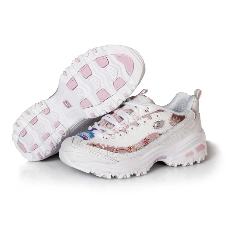 Cheap Famous Skechers Womens DLites Sneaker Increasing Height Cherry Blossoms Floral Popular Fashion Female Girls Designer Leather Shoes From Fashionsneakers, $68.4 |