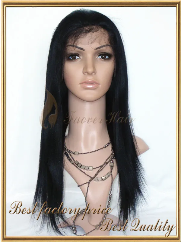 11B24NATURAL COLOR SLIKY Straight 100 Human Hair Full Lace 가발 전면 레이스 가발 Baby Hair 130 Christma6157938에 밀도