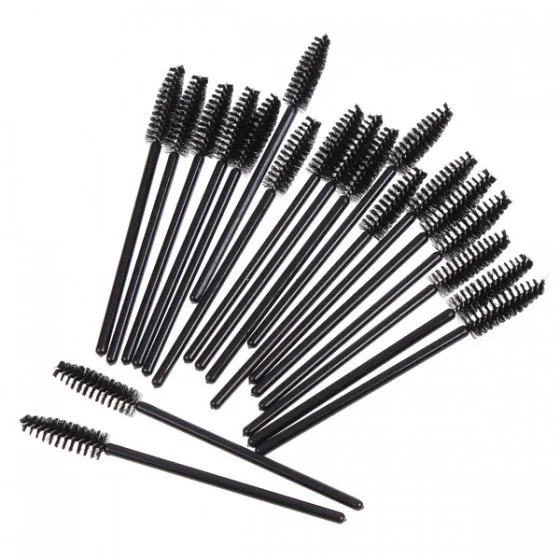 HELA LOT NYA Black Disponible Eyelash Brush Mascara Wands Applicator Makeup Cosmetic Tool1920508