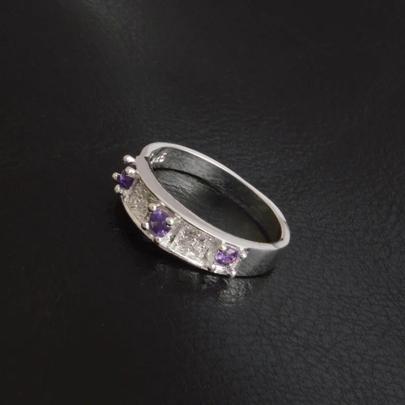 New 925 Sterling Silver fashion jewelry Eternal Oath Purple Diamond With Pave zircon ring hot sell girl gift 1715