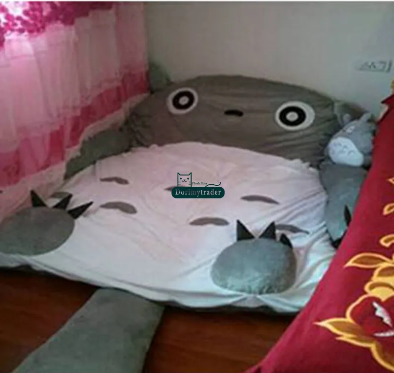 Dorimytrader 200cm x 160 cm Japan anime zitzak zacht pluche totoro bed tapijt tatami matras sofa 2 modellen mooie cadeau dy603275991178