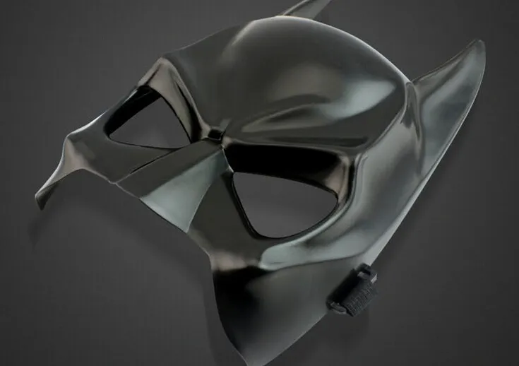 2016 Hot Sales Black Half Face Batman Masks Ballo i Maschera Halloween Makeup Dance Mask Boys Mask 30pcs / Lot