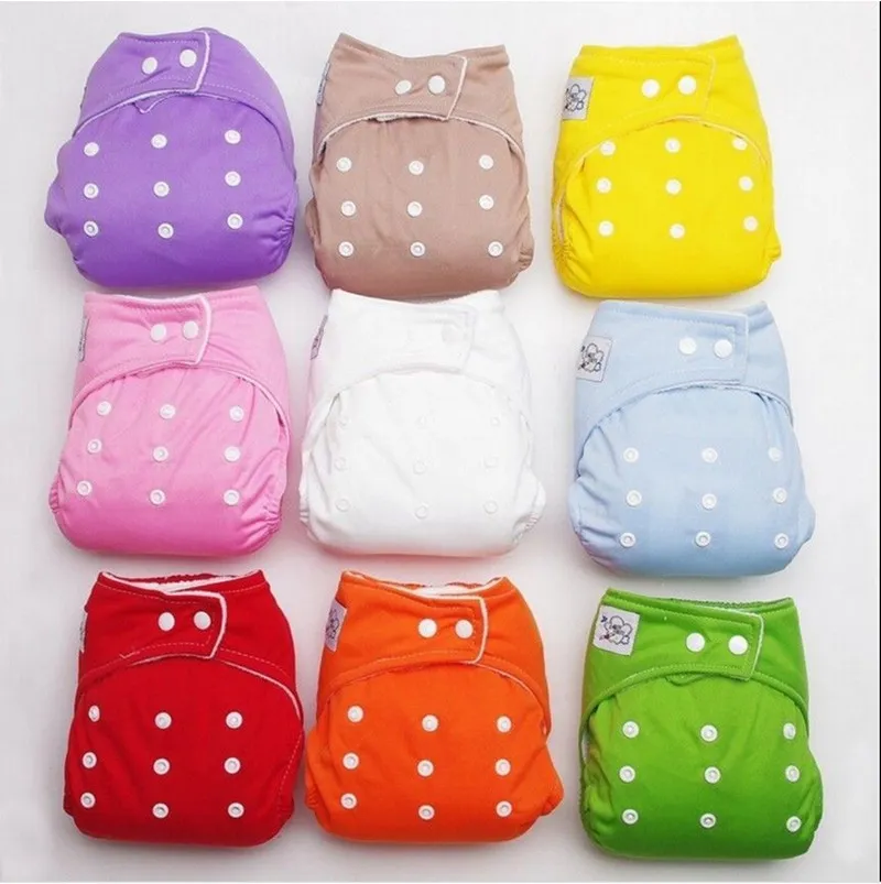 새로운 10 PCS + 10 인서트 조정 가능한 Resuable Lot Baby Washable Cloth 기저귀 기저귀 (무작위 색상)