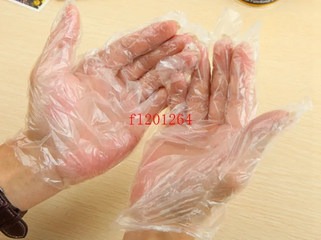 5000 stücke Kostenloser versand Klar Einweg Kunststoff Handschuhe PE Handschuh Transparent 24,5*13,5 cm Reinigung Gartenarbeit Home Restaurant