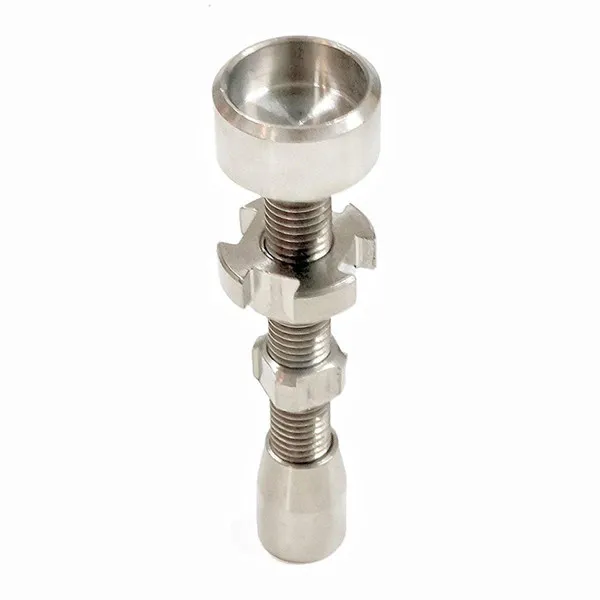 Nouveau clou en titane sans dôme entièrement réglable 14mm 18mm pour accessoires de tuyaux de fumée de bangs en verre d'huile et de vapeur de cire