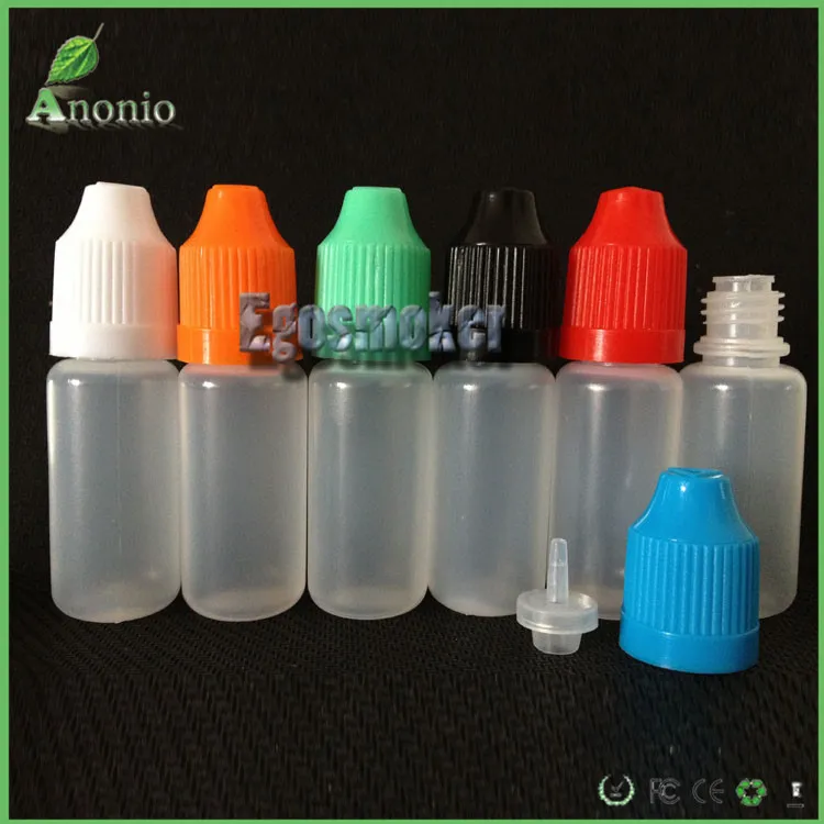 3ml 5ml 10ml 15ml 20ml 30ml 50ml PE E-liquid E cigarette empty Plastic Dropper bottle with childproof cap and long tip cork
