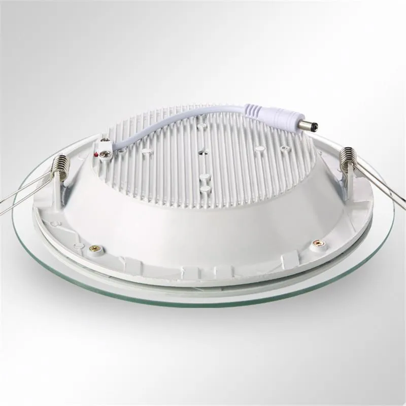 Vidro incorporado luzes do painel de diodo emissor de luz fino SMD5730 Lâmpada de teto 6W 12W 18W 24 W de Downlighting para cozinha AC85-265V CE Rohs FCC