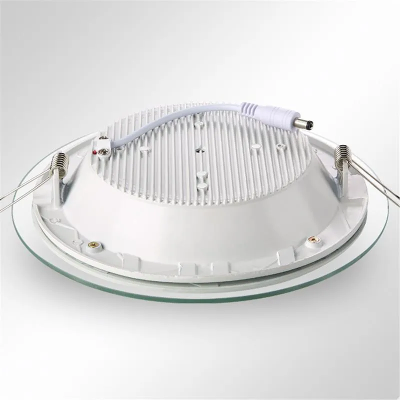 Szklane osadzone lampy panelu LED cienki SMD5730 Lampa sufitowa 6 W 12w 18W 24W Downlighting dla kuchni AC85-265V CE ROHS FCC