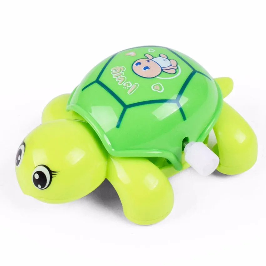 bebek kaplumbağa saati oyuncakları karikatür hayvan kaplumbağaları mini sürünen rüzgar yukarı oyuncak eğitim çocukları klasik oyuncak rastgele renk1660148148411