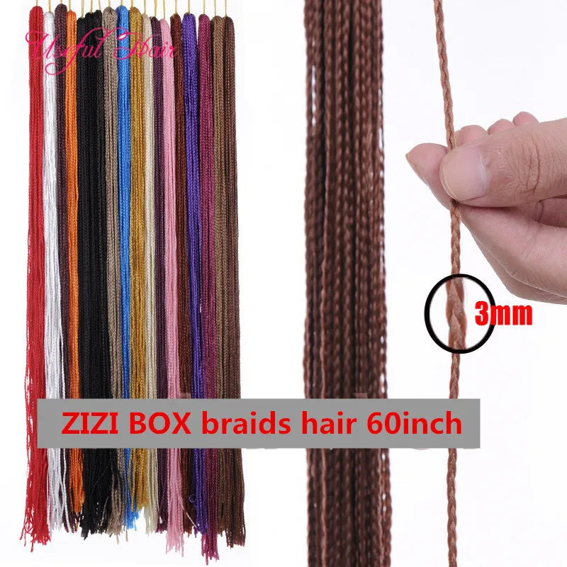 Blonde Haar Extenions Pre-Loop Box Vlechten 60 inch Zizi Synthetisch Vlechten Haar Micro Box Vlechten Marley Hair Eén hoofd Afrikaanse Amerikaan