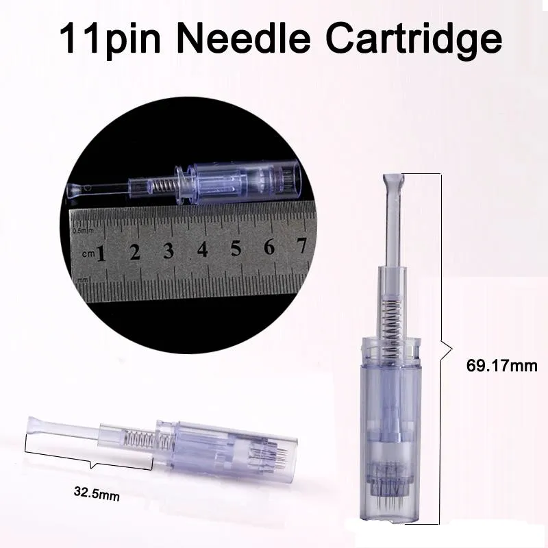 lot 11 needle cartridges Dermapen 2 Goldpen Dermic microneedle Skin Care derma pen tips delivery7912185