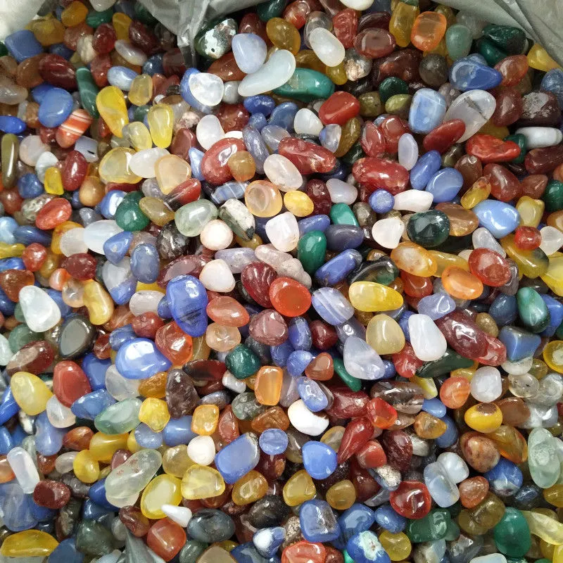 200g Natural Genuine Tumbled Gemstone Multi Color Fancy Jasper India Agate Rondelle Colorful Rock Mineral Agate for chakra healing4195803