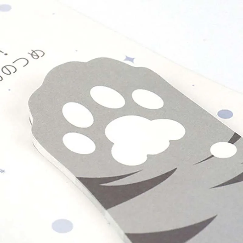 All'ingrosso- 6 pezzi / lotto Meow Kawaii gatto artiglio note adesive adesivo adesivo Post memo pad Cancelleria Accessori ufficio Materiale scolastico