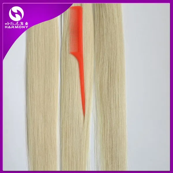 Indian Pre-Bonded I Wskazówka Rozszerzenia Włosów Straight Stick Keratyna Human Fryzury 50g 1 g / Strand Blondynka # 60