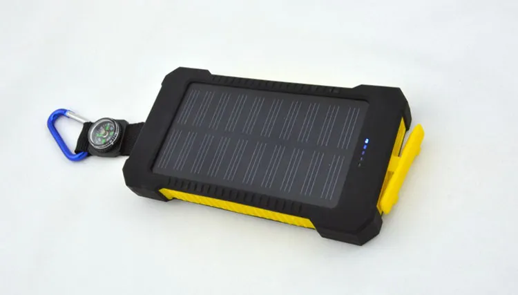 20000mAh Solar Power Bank 2 USB-poortlader Externe back-upbatterij met retaildoos