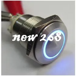 ELEWIND 16mm screw terminal Ring illuminated push button swtich(PM161F-10E/J/B/12V/S/L)