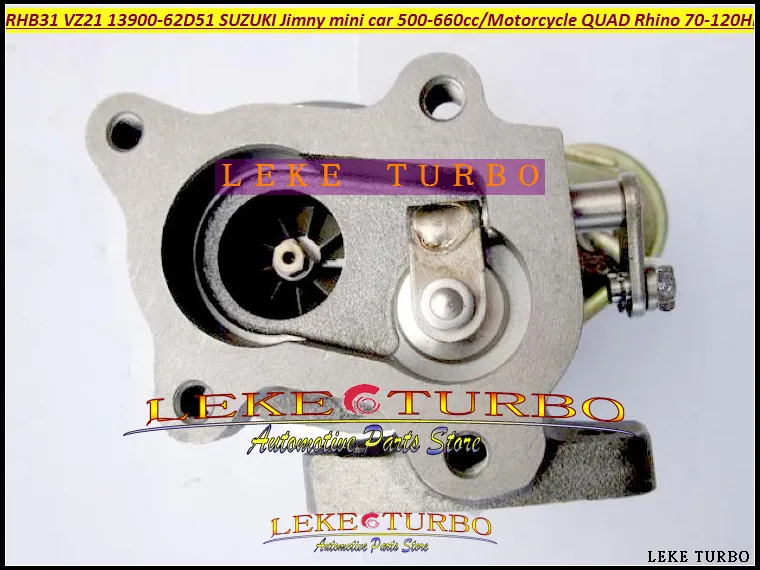 Turbo Turbo Chartgerger Chra RHB31 VZ21 13900-62D51 لسوزوكي 4JF1 ألتو جيمني جراند فيتارا سيارة 500-660cc دراجة نارية رباعية الكركدن 120HP