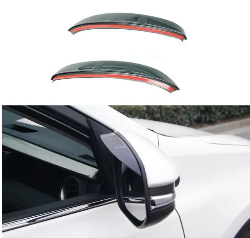 2 pçs / set carro Retrovisor espelho de chuva de chuva sobrancelha tampa protetor flexível acessórios PVC para TOYOTA RAV4 2013 2014 2015 2016