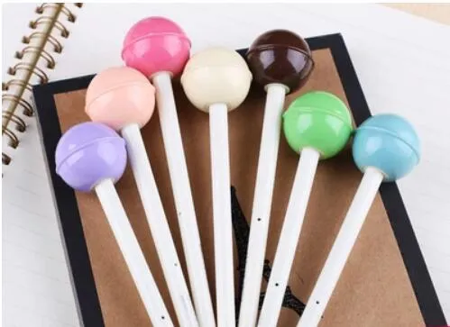 Gratis frakt / ny söt godis färgad lollipops gel penna / mode stil / present 30st / lot brevpapper