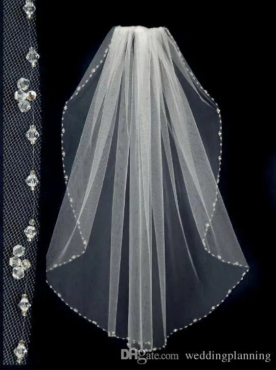 2018 frisada Curto Wedding Veils com o frisada Pinterest Popular Branco Cheap Bridal Veils casamento Uma camada de renda Véu