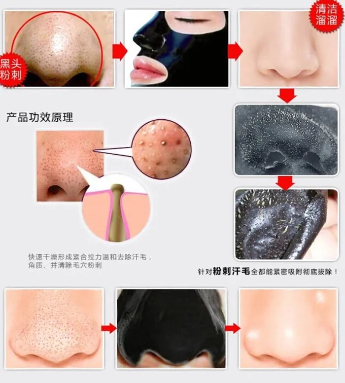 2015 hot pilaten zuig zwart hoofd masker reinigen scheuren stijl poriën strip diepe reiniging acne zwart-olie-controle 3000pcs gratis verzending